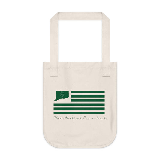 West Hartford Connecticut St. Patrick’s Day Flag Organic Canvas Tote Bag