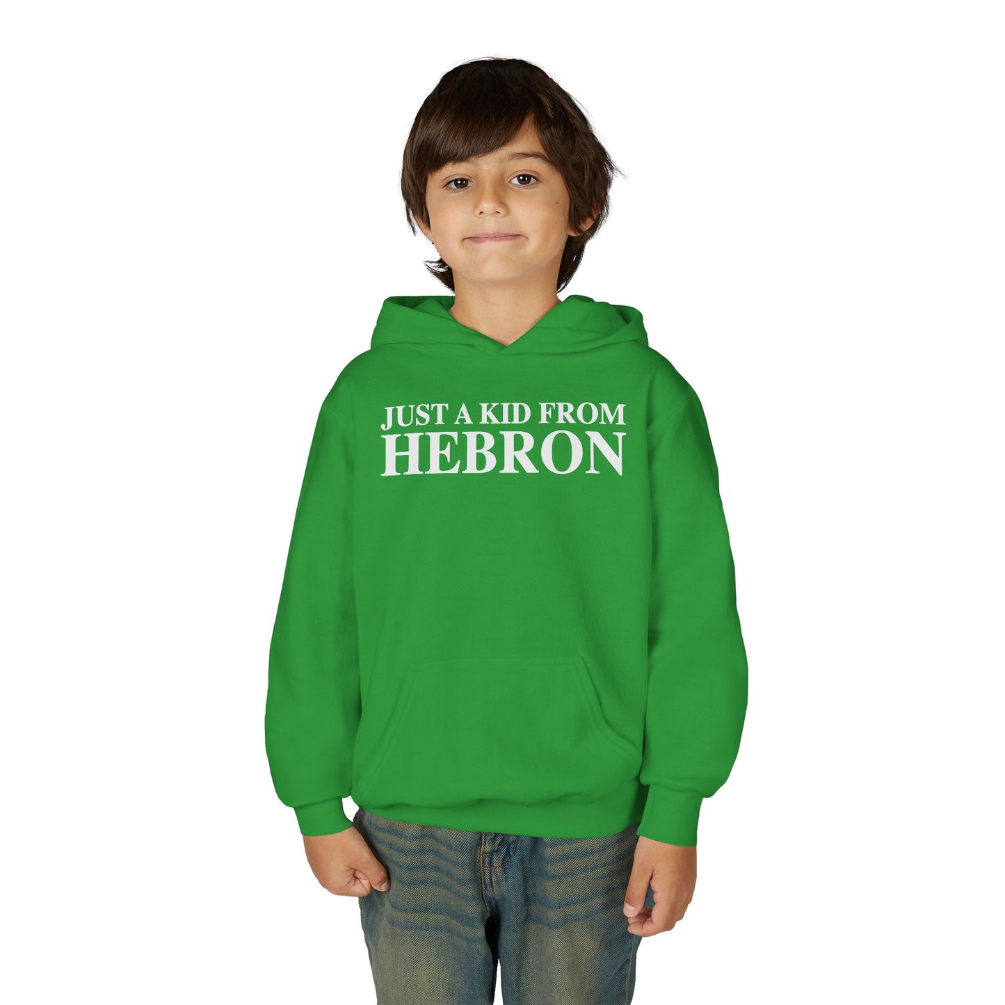 Just a kid from Hebron Youth Heavy Blend Hooded Sweatshirt