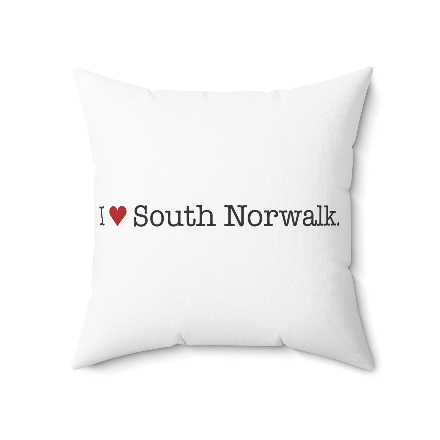 I Heart South Norwalk. Spun Polyester Square Pillow