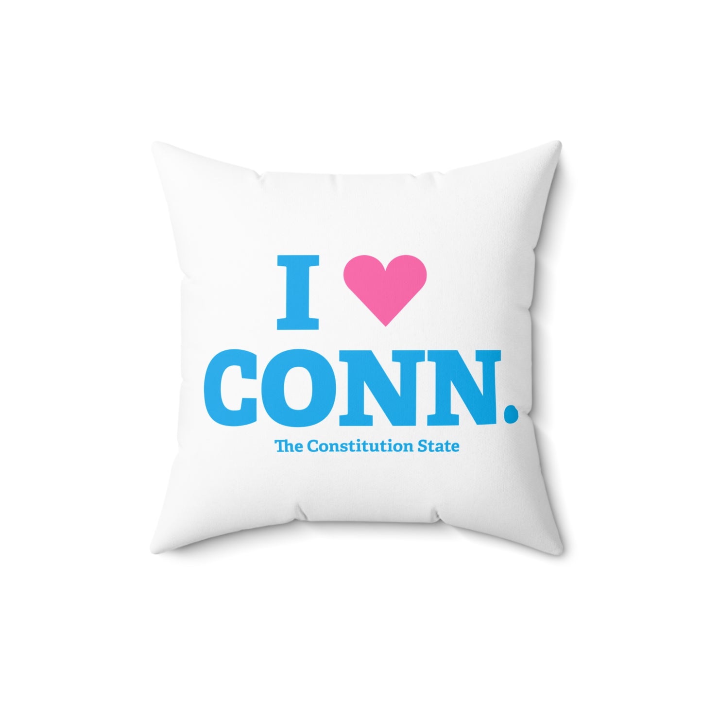 I Heart CONN. Spun Polyester Square Pillow