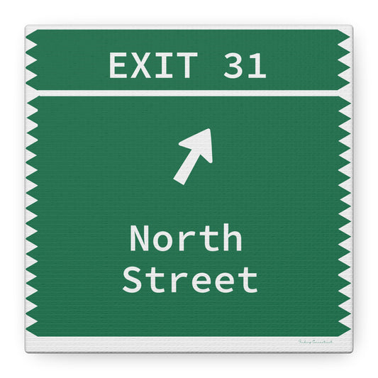 Vintage Merritt Parkway Exit 31 Sign Matte Canvas, Stretched, 1.25"