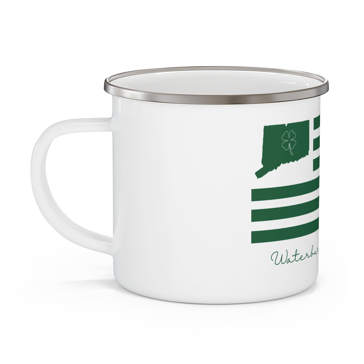 Waterbury Connecticut St. Patrick’s Day Flag Enamel Camping Mug