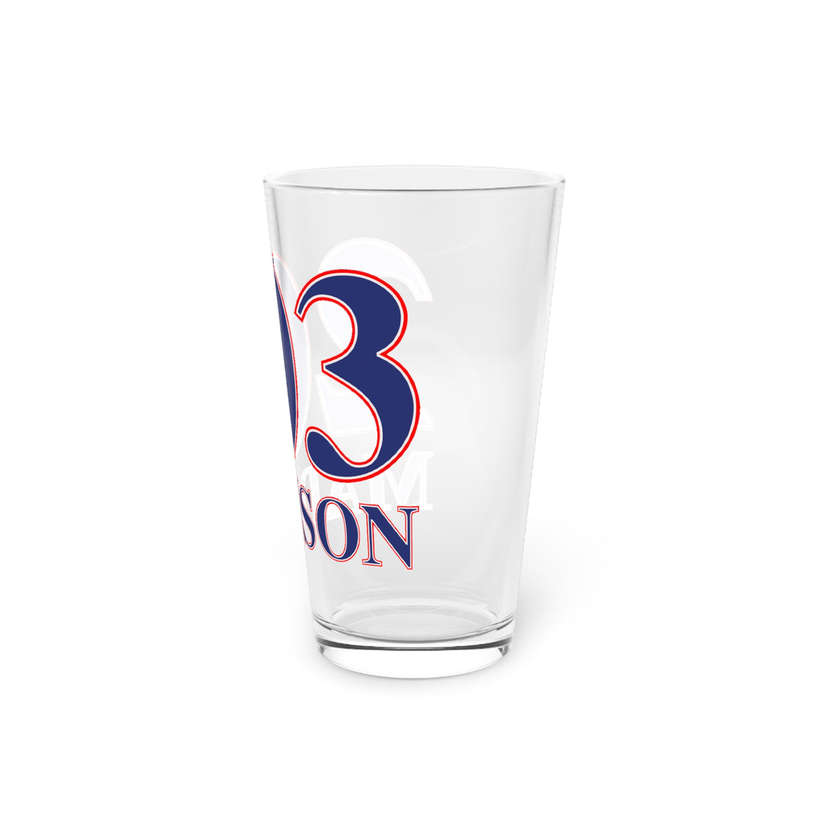 Madison Red, White & Blue Pint Glass, 16oz
