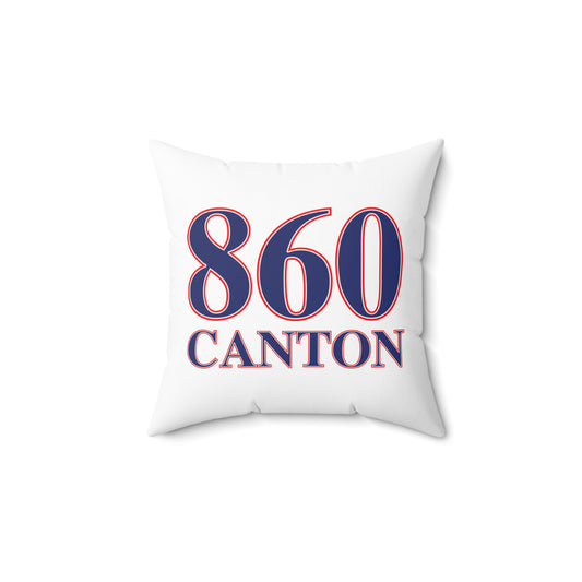 860 Canton Red, White & Blue Spun Polyester Square Pillow