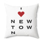 Newtown Vision Spun Polyester Square Pillow