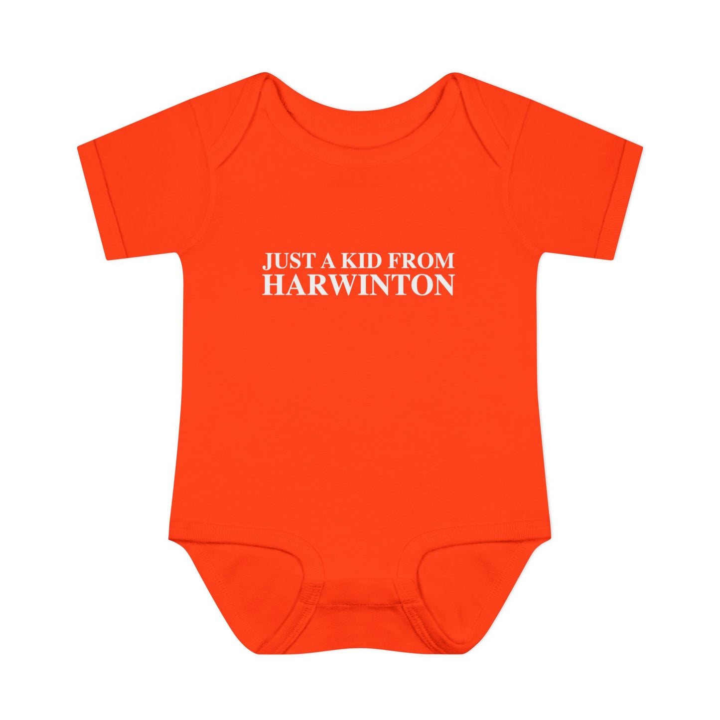 Just a kid from Harwinton Infant Baby Rib Bodysuit