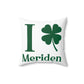 I Clover Meriden Spun Polyester Square Pillow