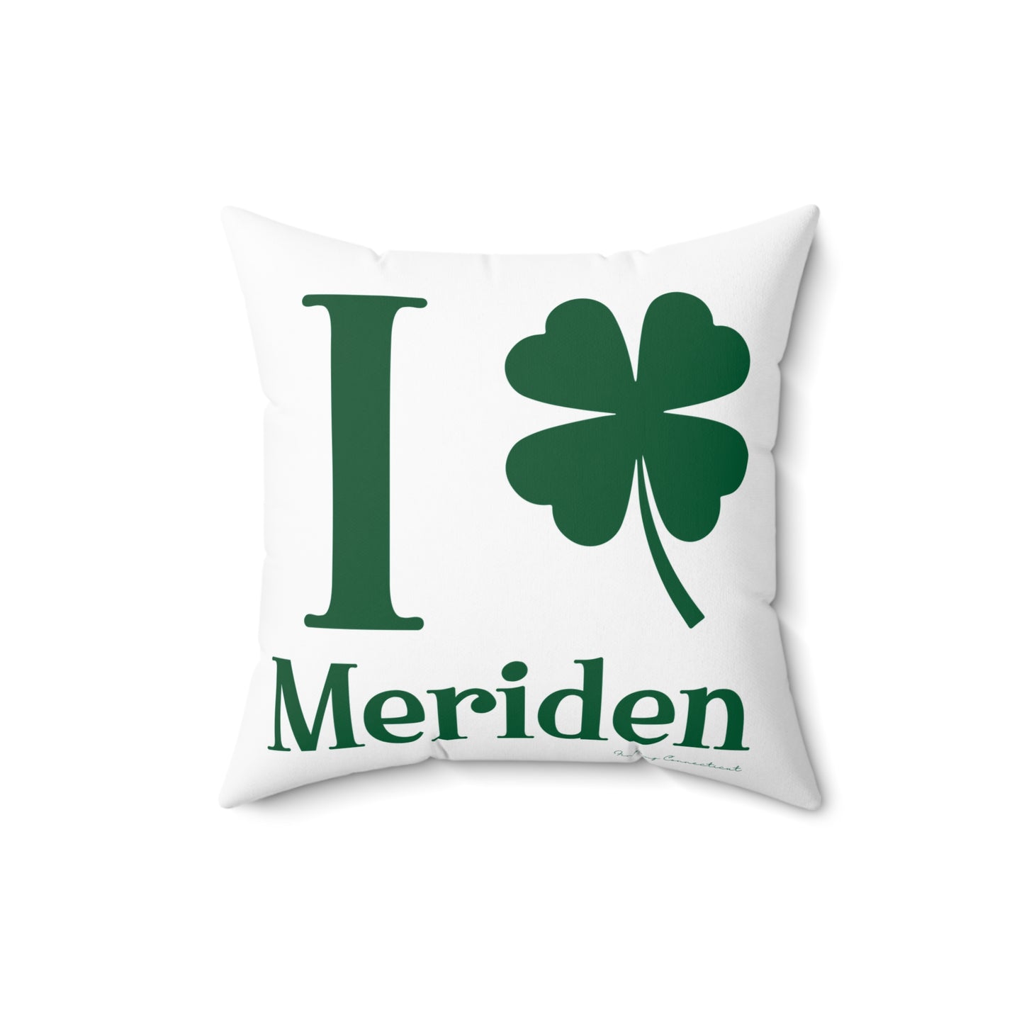 I Clover Meriden Spun Polyester Square Pillow