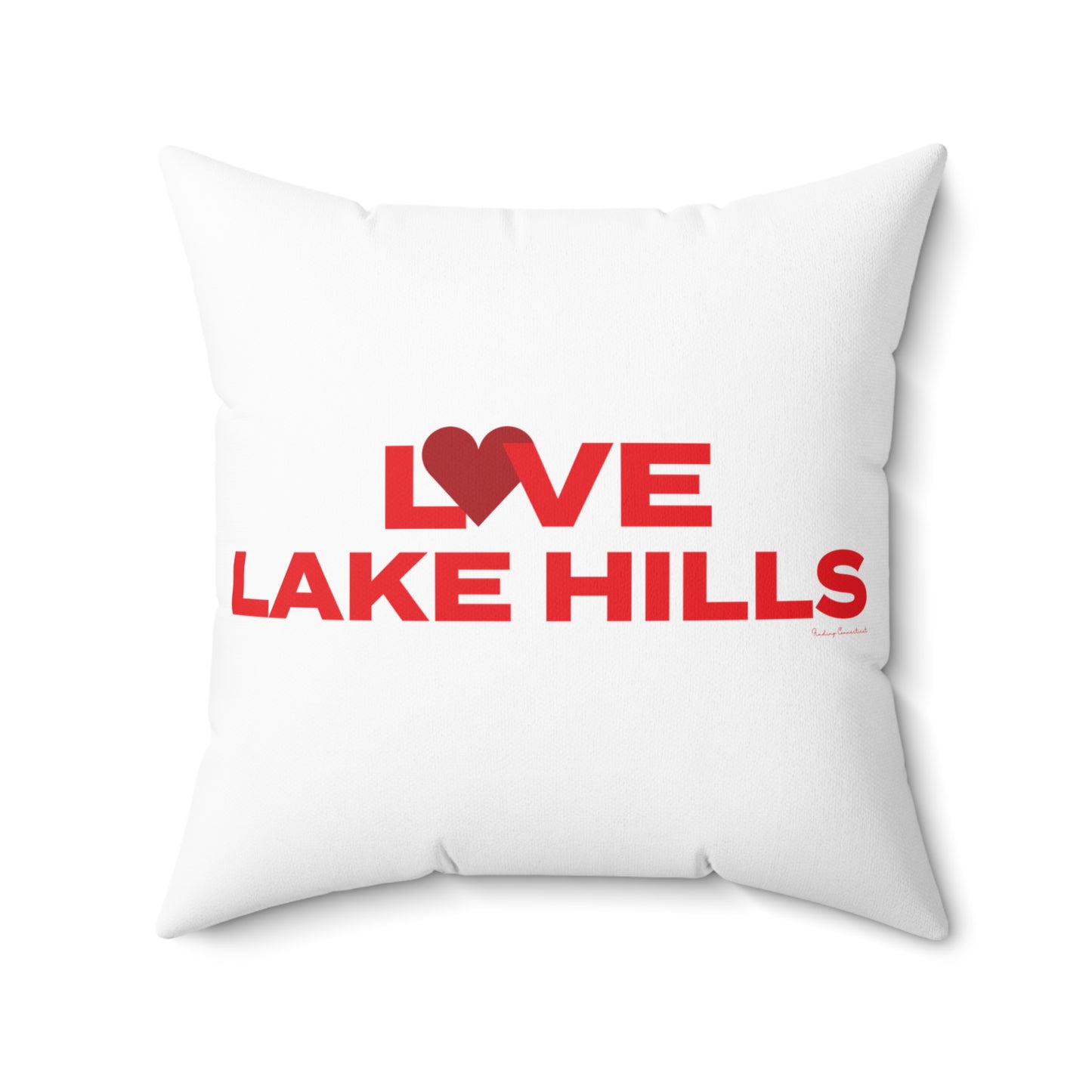 Love Lake Hills Spun Polyester Square Pillow