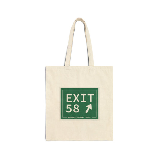 Vintage Exit 58 WCP Sign Cotton Canvas Tote Bag
