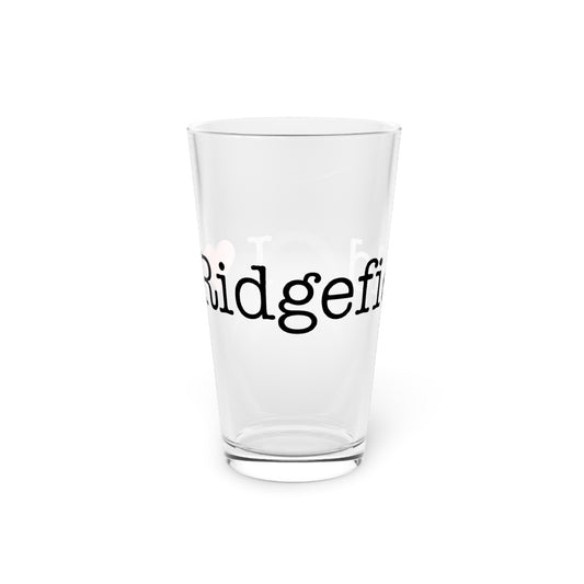 I Heart Ridgefield. Pint Glass, 16oz