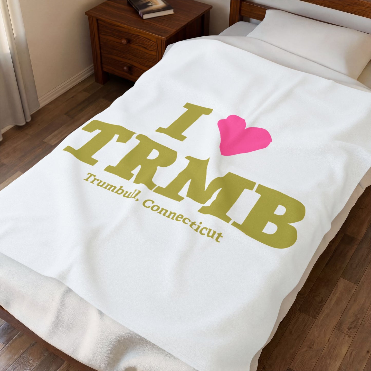 I Heart TRMB Velveteen Plush Blanket
