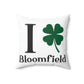 I Clover Bloomfield Spun Polyester Square Pillow