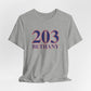 203 Bethany Red White & Blue Unisex Jersey Short Sleeve T-Shirt