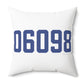 06098 Winchester Connecticut Zip Code  Polyester Square Pillow