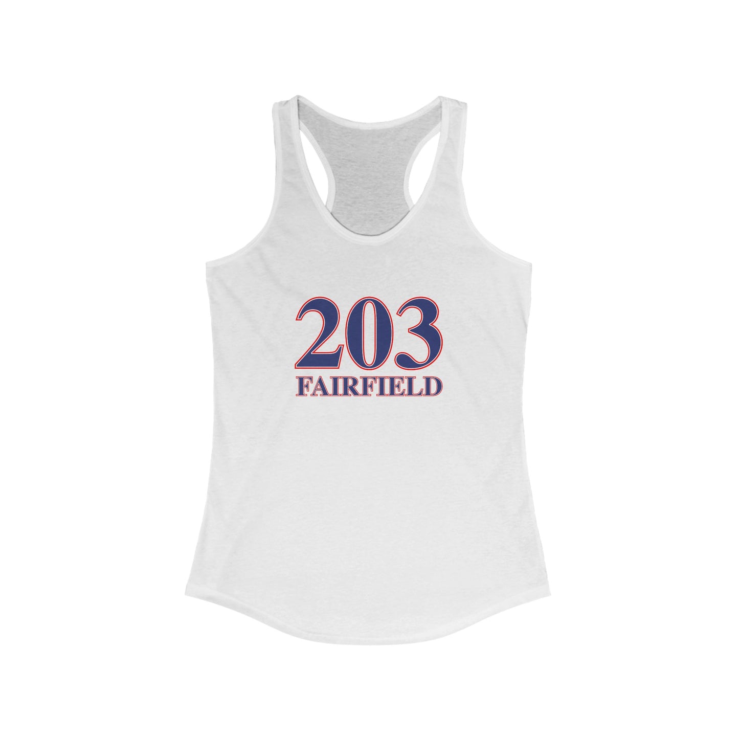 203 Fairfield Red, White & Blue Women's Ideal Racerback Tank Top