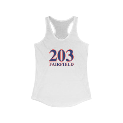203 Fairfield Red, White & Blue Women's Ideal Racerback Tank Top