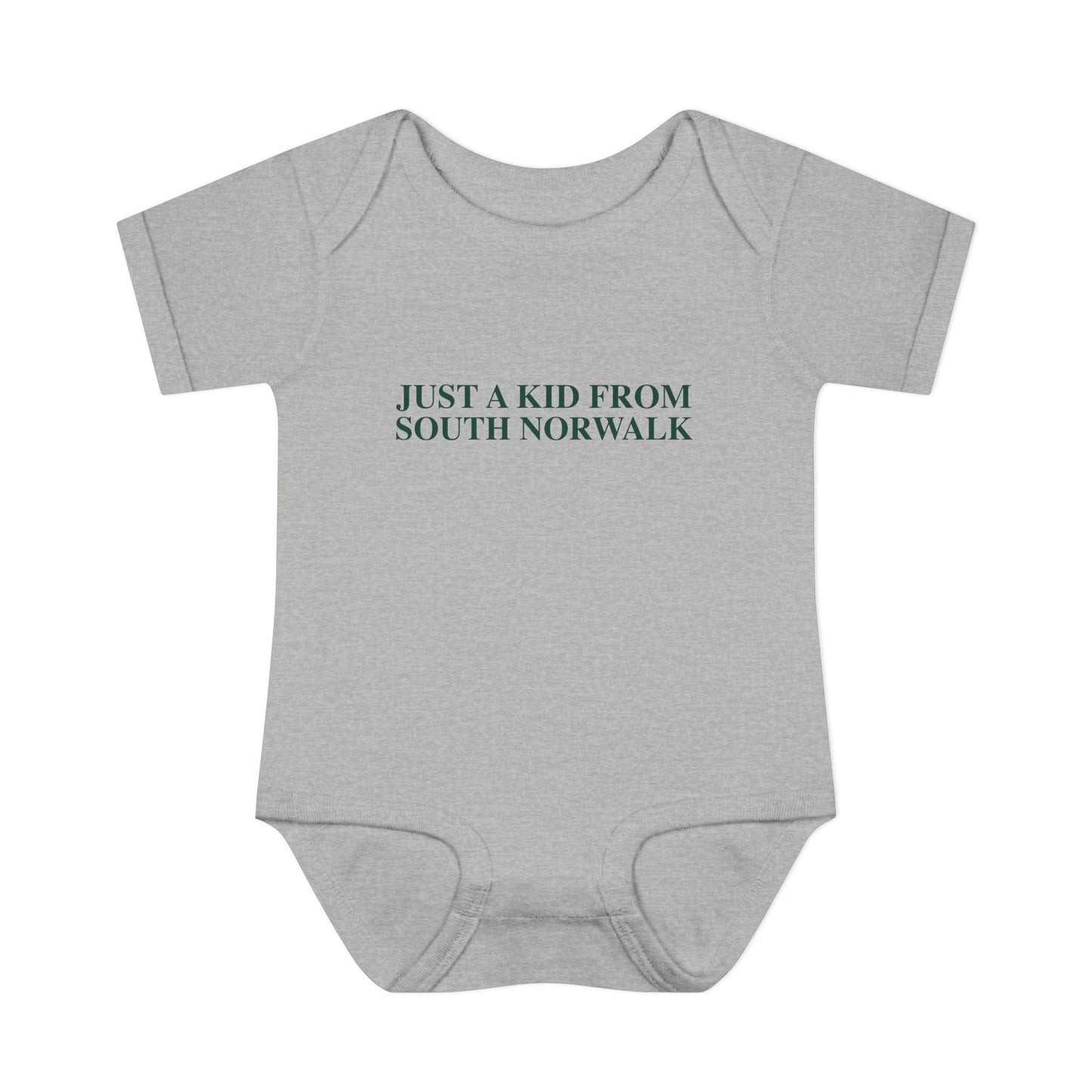 Just a kid from South Norwalk Infant Baby Rib Bodysuit