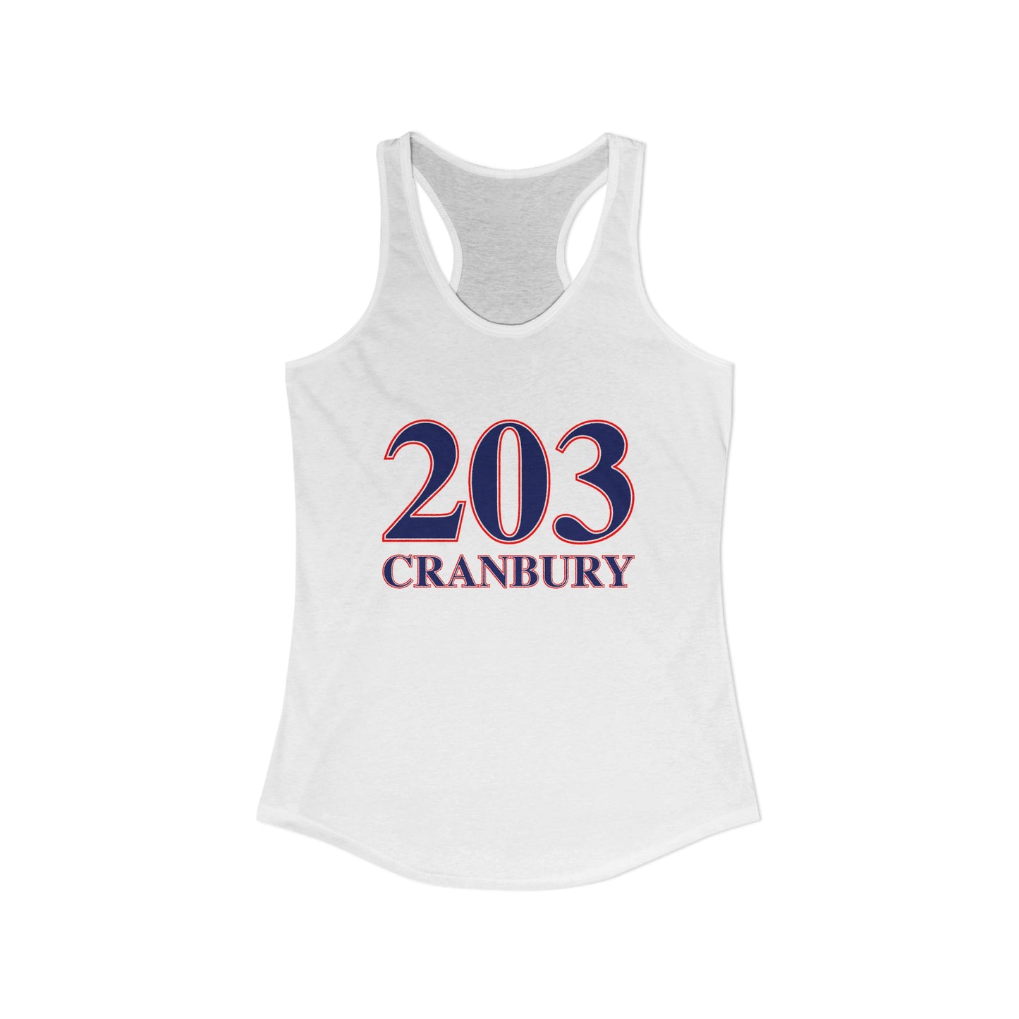203 Cranbury Red, White & Blue Women's Ideal Racerback Tank Top