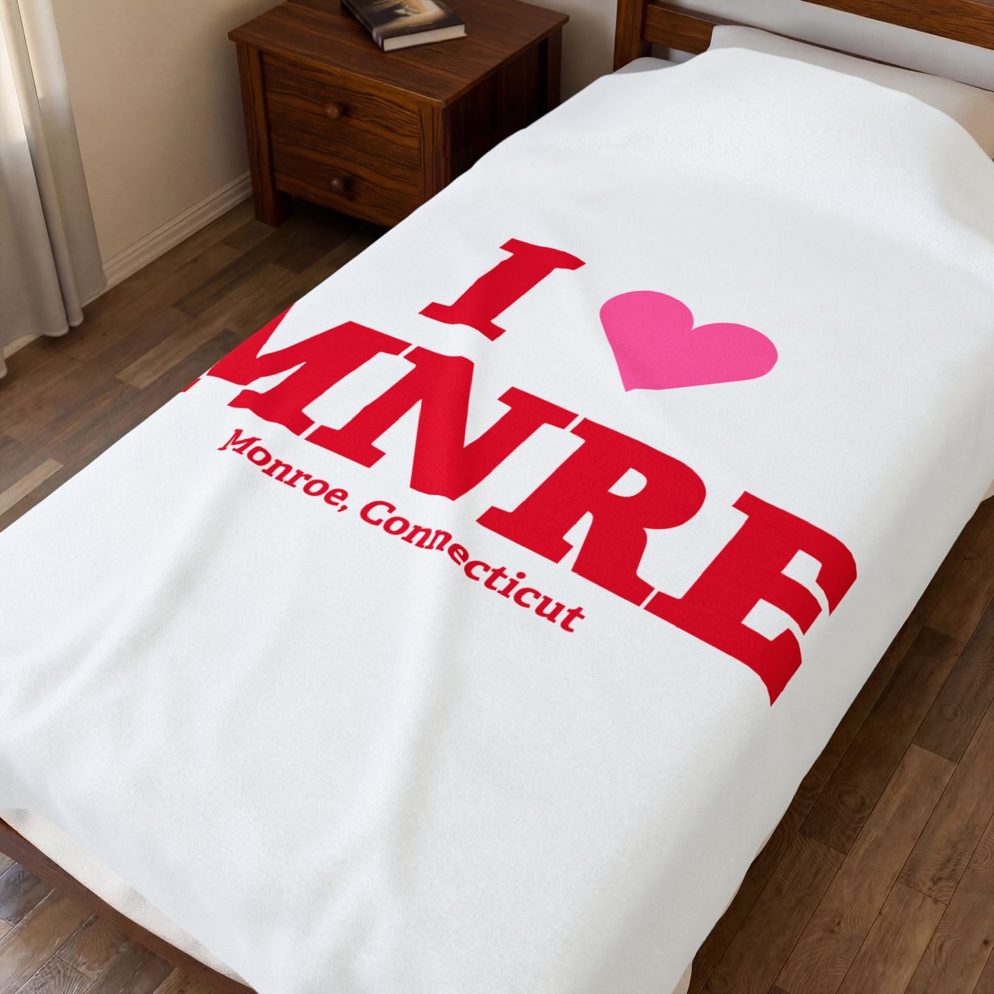 I Heart MNRE Velveteen Plush Blanket