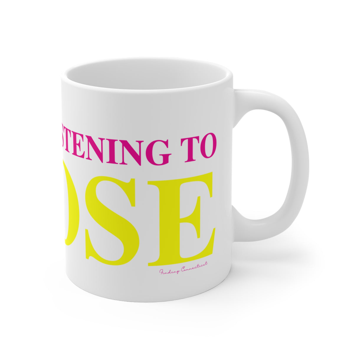 Just a kid Listening  to Goose - Yellow & Pink Mug 11oz
