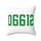 06612 Easton Connecticut Zip Code Spun Polyester Square Pillow