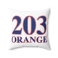 203 Orange Red White & Blue Spun Polyester Square Pillow