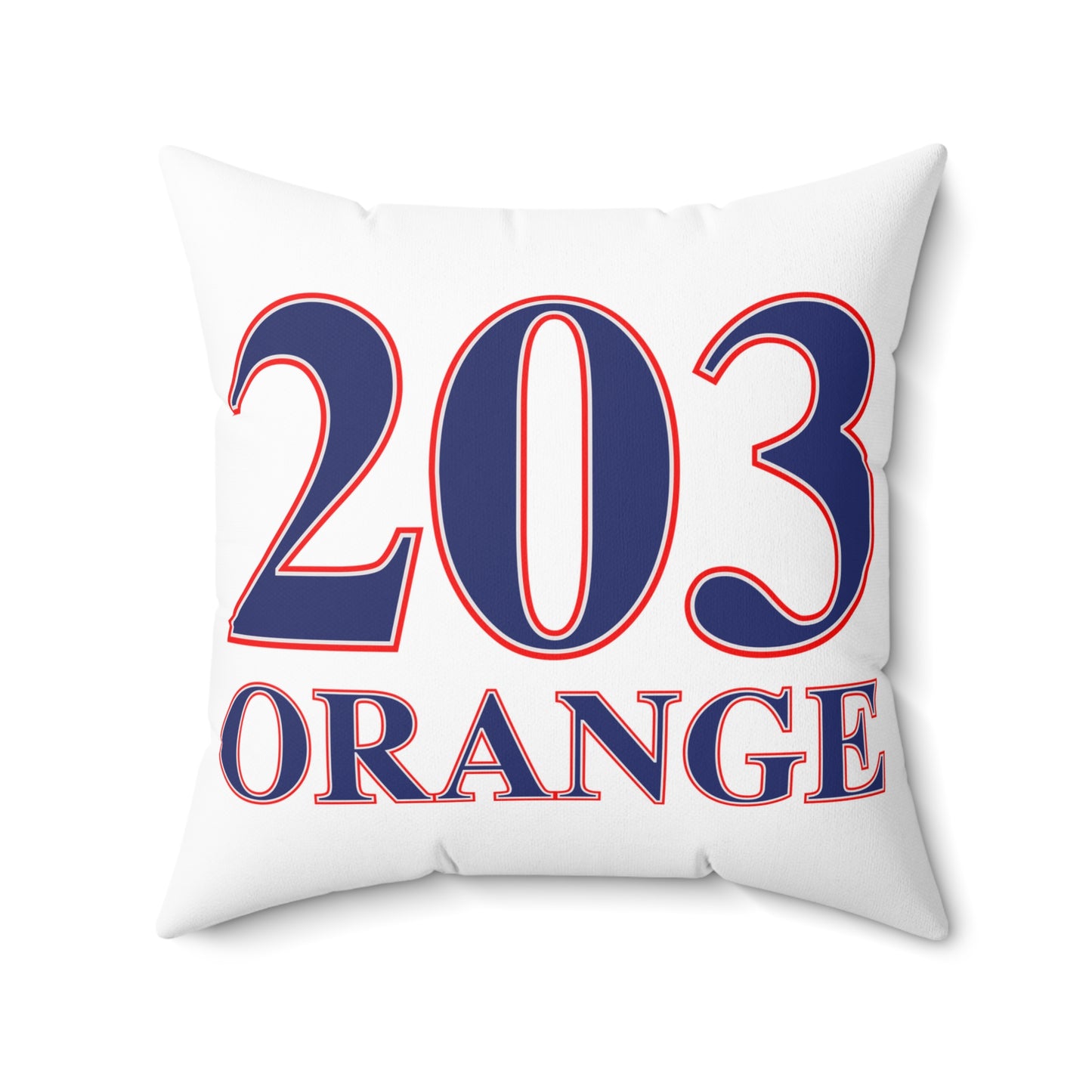 203 Orange Red White & Blue Spun Polyester Square Pillow