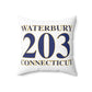 Waterbury 203 Connecticut Polyester Square Pillow
