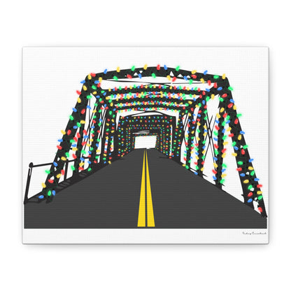 Saugatuck Bridge Lights Matte Canvas, Stretched, 1.25"