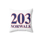 203 Norwalk Red White & Blue Spun Polyester Square Pillow