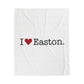 I Heart Easton. Velveteen Plush Blanket