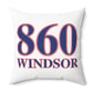 860 Windsor Red, White & Blue Spun Polyester Square Pillow
