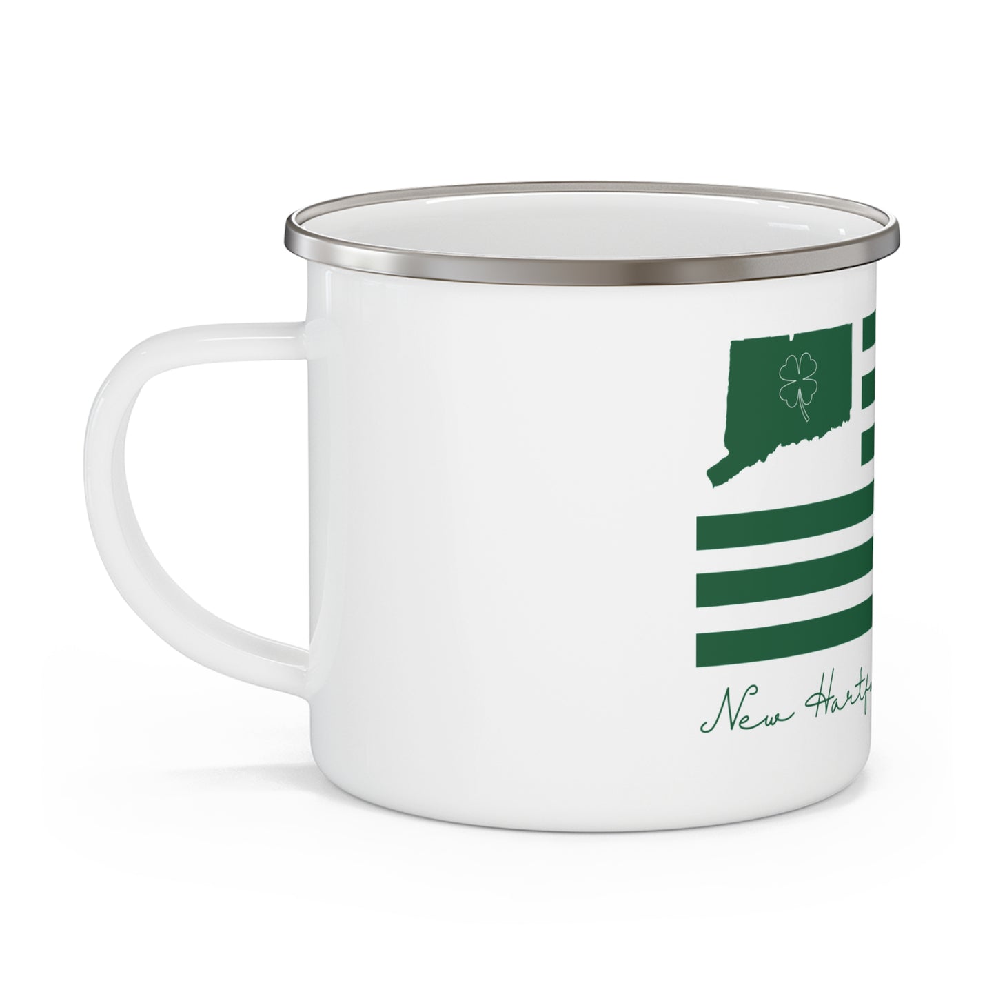 New Hartford Connecticut St. Patrick’s Day Flag Enamel Camping Mug