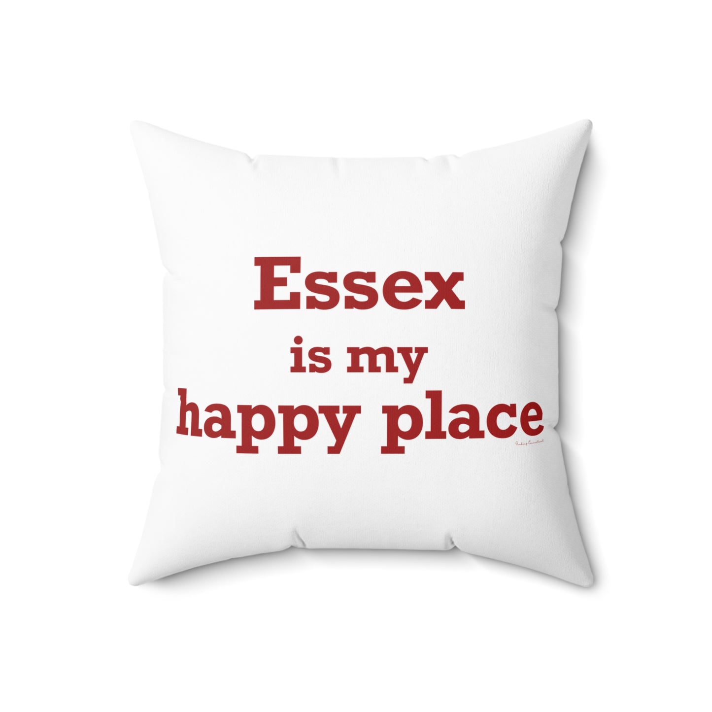 Essex is My Happy Place Spun Polyester Square Pillow