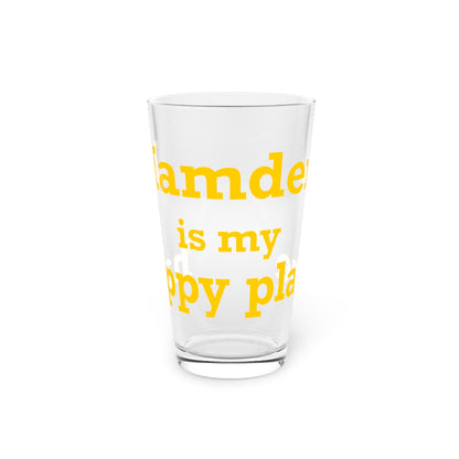Hamden is My Happy Place Pint Glass, 16oz
