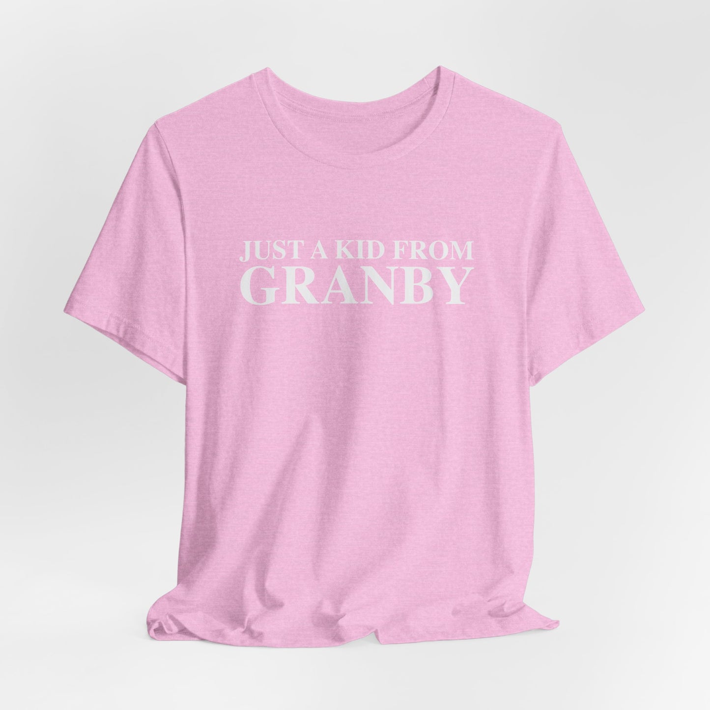 Just a kid from Granby Unisex Jersey Short Sleeve T-Shirt