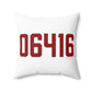 06416 Cromwell Connecticut Zip Code. Spun Polyester Square Pillow