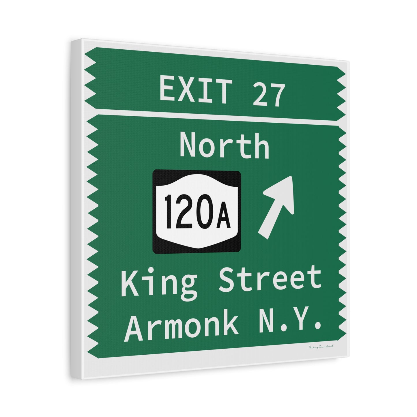 Vintage Merritt Parkway Exit 27 Sign Matte Canvas, Stretched, 1.25"