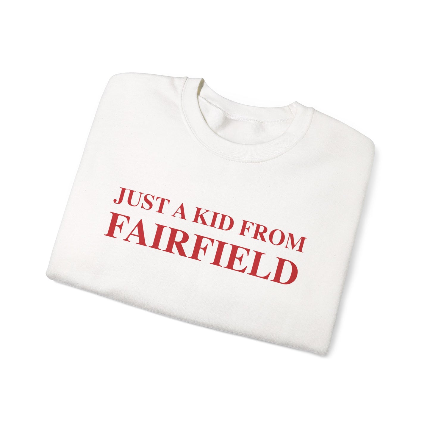 Just a kid from Fairfield Unisex Heavy Blend™ Crewneck Sweatshirt