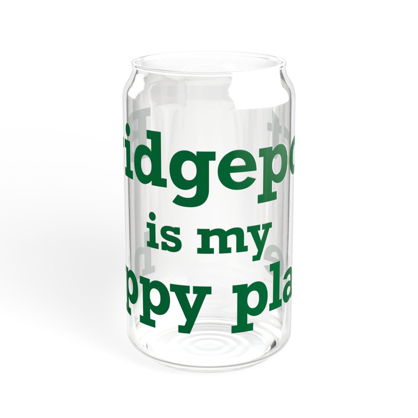 Bridgeport Is My Happy Place Sipper Glass, 16oz