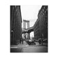 Manhattan Bridge Black and White Matte Canvas, Stretched, 1.25"