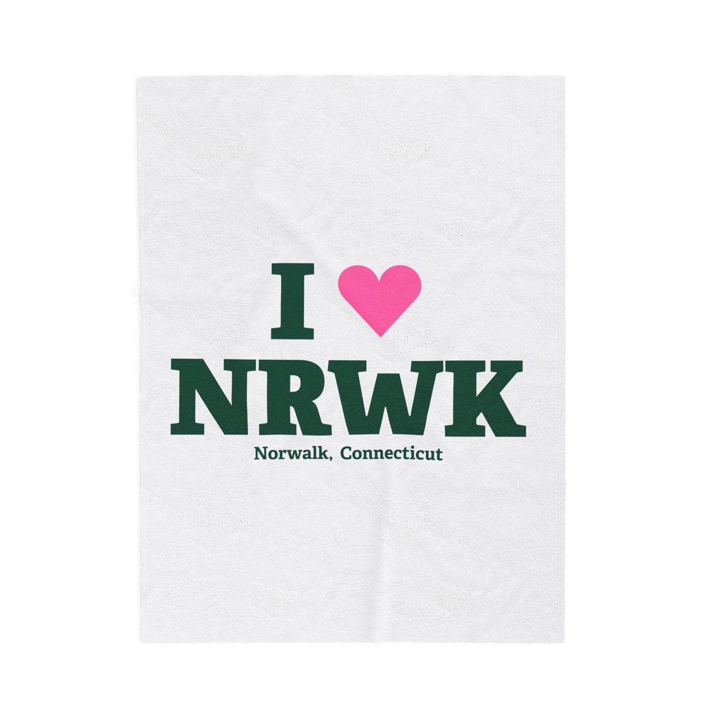 I Heart NRWK Velveteen Plush Blanket