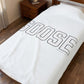 Goose Zip Code White & Black Velveteen Plush Blanket
