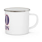 860 Lisbon Red, White & Blue Enamel Camping Mug