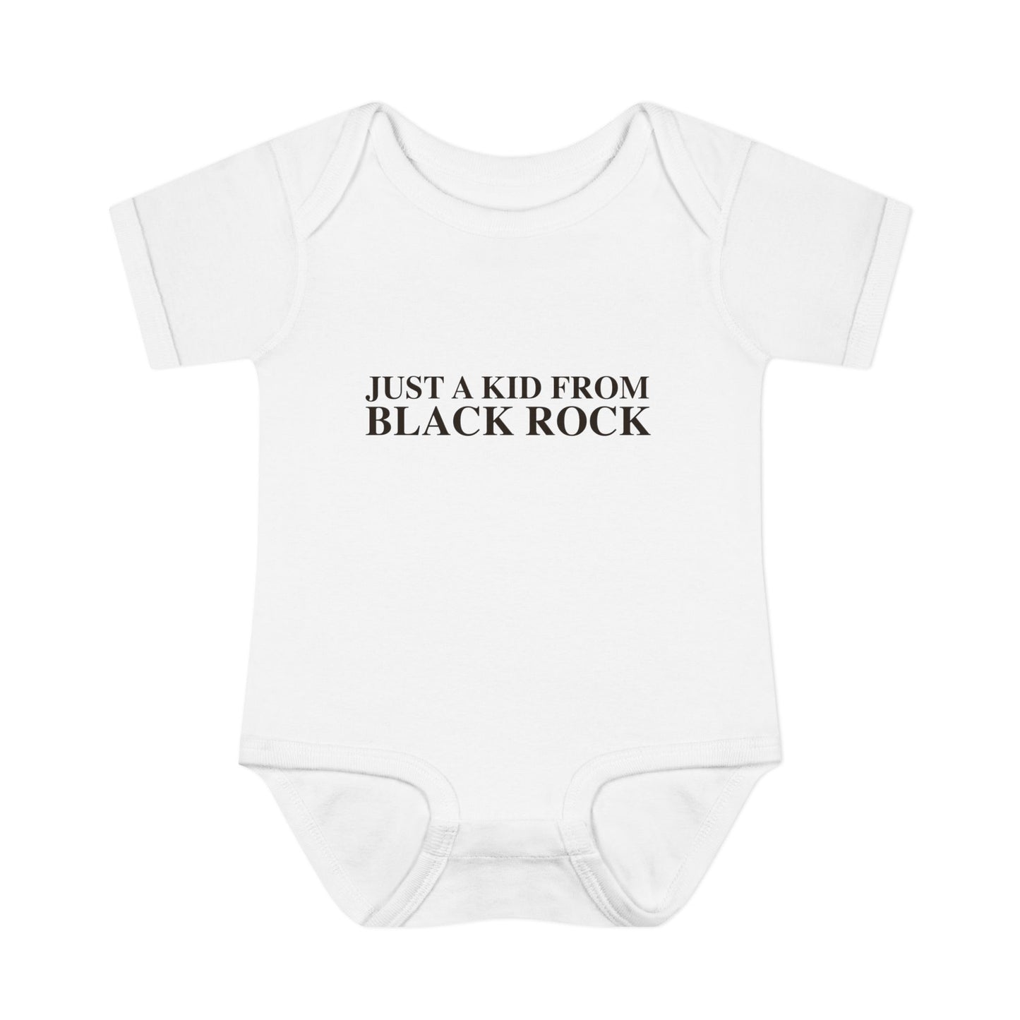 Just a kid from Black Rock Infant Baby Rib Bodysuit