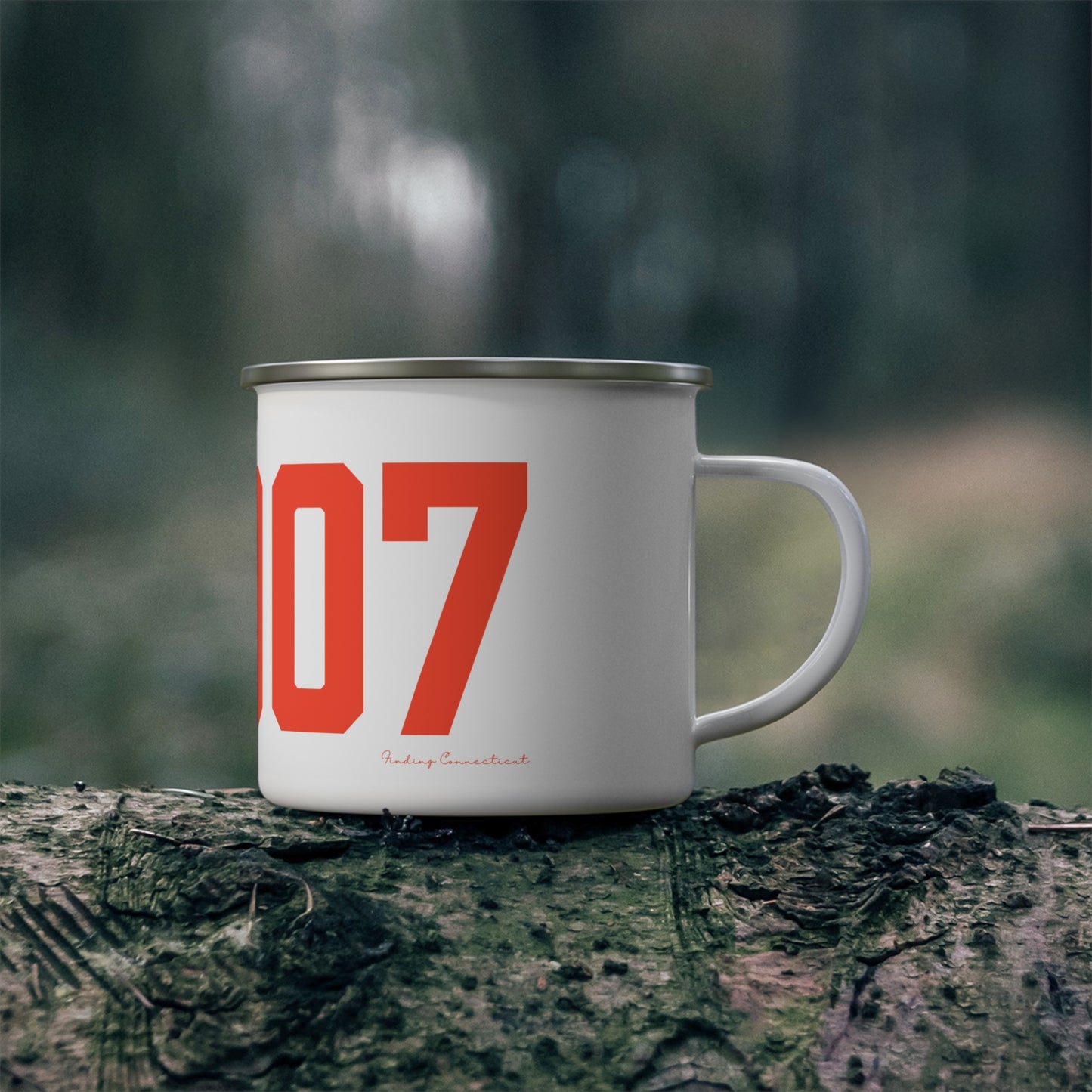 06907 Stamford Connecticut Zip Code Enamel Camping Mug