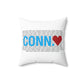 Connecticut Love Spun Polyester Square Pillow