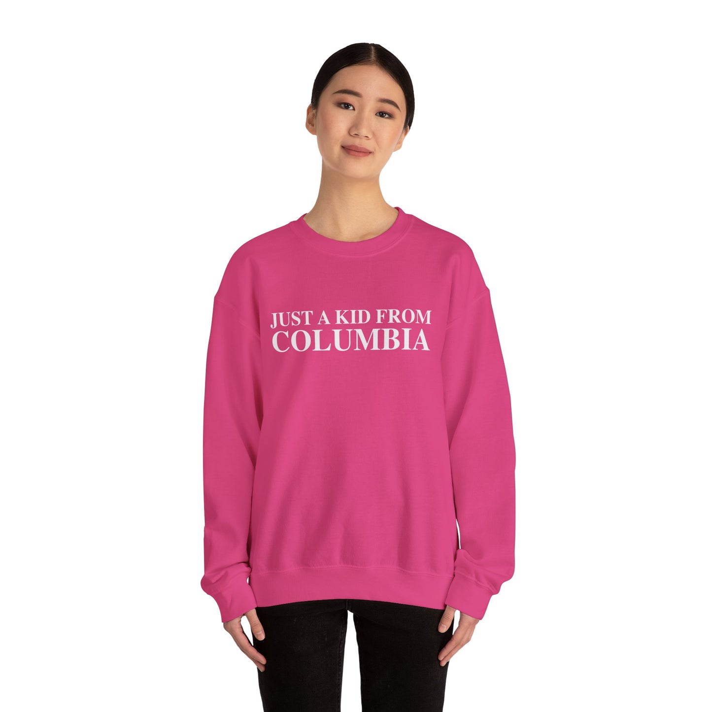 Just a kid from Columbia Unisex Heavy Blend™ Crewneck Sweatshirt