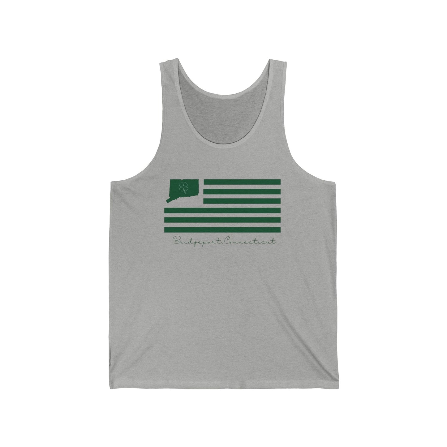 Bridgeport Connecticut St. Patrick's Day Flag Unisex Jersey Tank Top